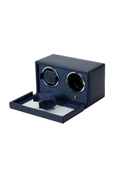 Wolf Cub Double Watch Winder With Cover In Blue