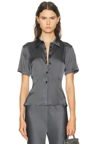 Eaves Groa Cinched Top In Gray