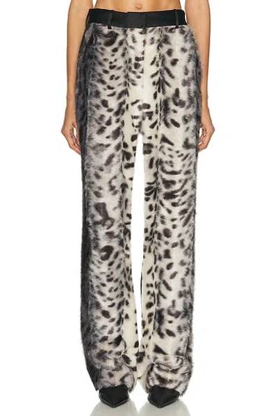 Aknvas Barberini Fur Pant In Animal Print