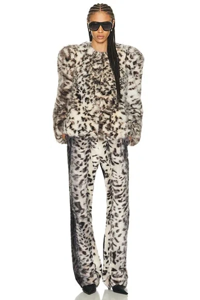 Aknvas Barberini Fur Pant In Animal Print