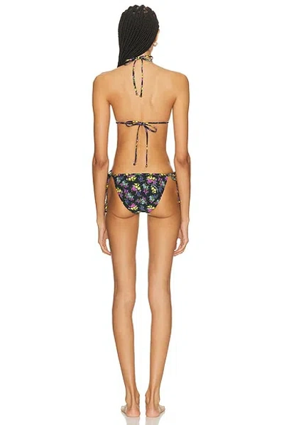 Dolce & Gabbana Adjustable Triangle Bikini Set With Thong Bottoms In Multi