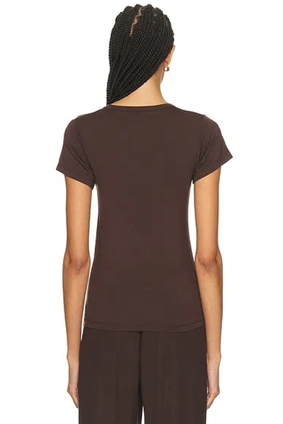 Éterne Fitted Crewneck Short Sleeve T-shirt In Brown