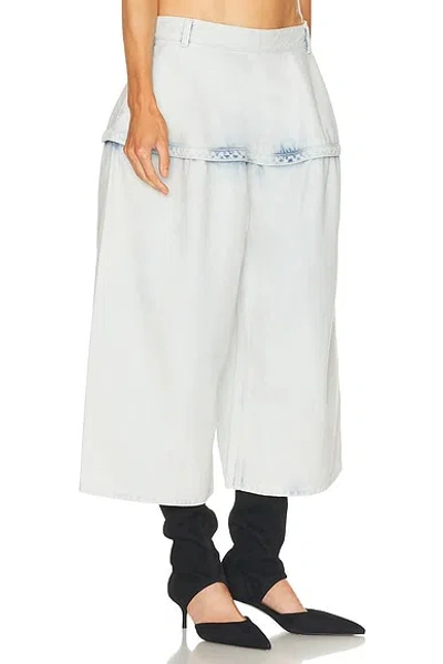 Alaïa Peplum Bermuda Short In Blue