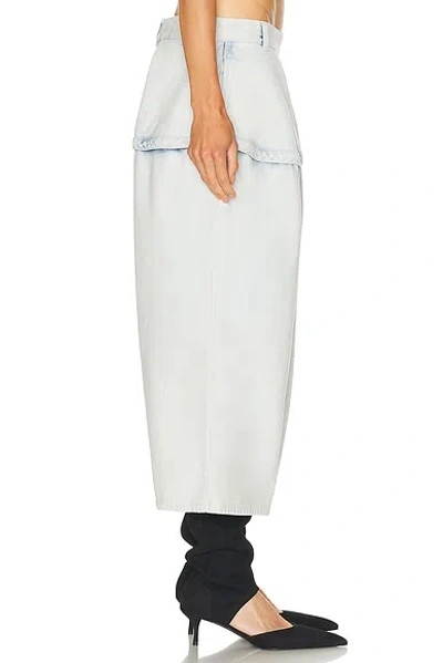 Alaïa Peplum Bermuda Short In Blue