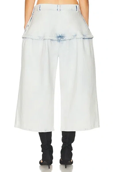 Alaïa Peplum Bermuda Short In Blue
