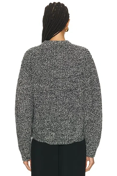 Helmut Lang Marled Wool Blend Zip-up Cardigan In Gray