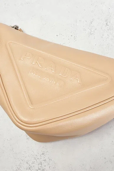 Pre-owned Prada Triangle Shoulder Bag In Brown