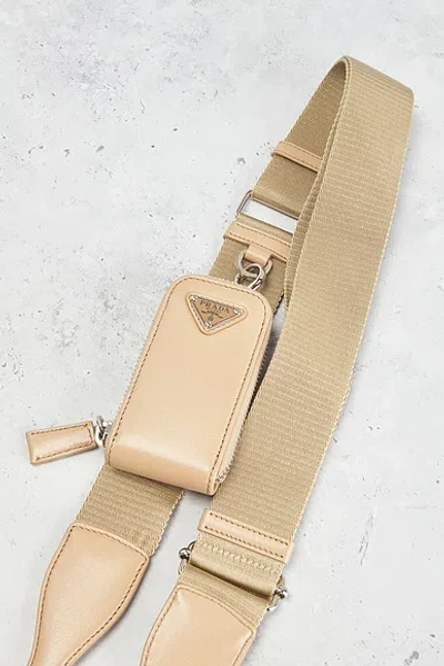 Pre-owned Prada Triangle Shoulder Bag In Brown