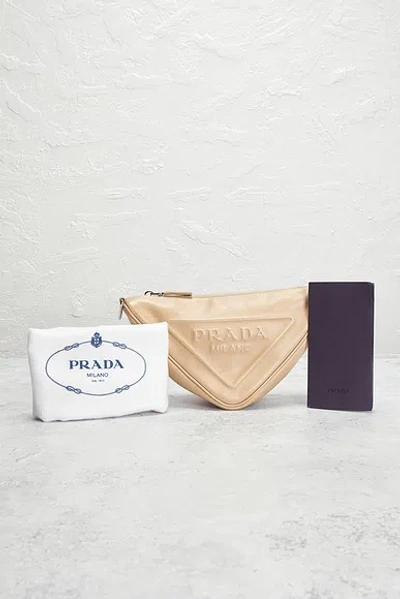Pre-owned Prada Triangle Shoulder Bag In Brown