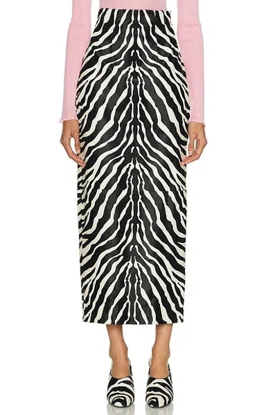 Khaite Loxley Zebra-printed Haircalf Maxi Skirt In Animal Print