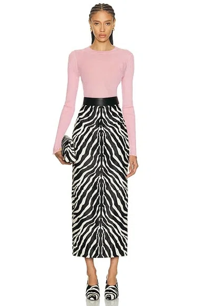 Khaite Loxley Zebra-printed Haircalf Maxi Skirt In Animal Print