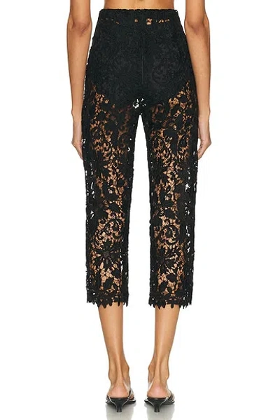 La Porte Gabrielle Lace Capri Pant In Black