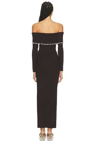 La Porte Anya Ribbed Foldover Dress In Brown