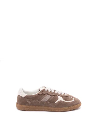 Alohas Tb.490 Rife Taupe Leather Sneakers Shoes In Brown