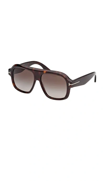 Tom Ford Eyewear Pilot Frame Sunglasses In Brown