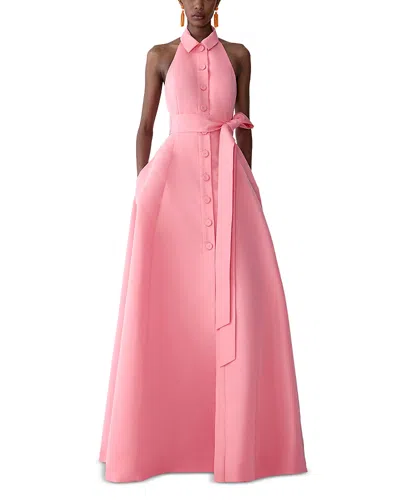 Carolina Herrera Halter Neck Gown In Pink