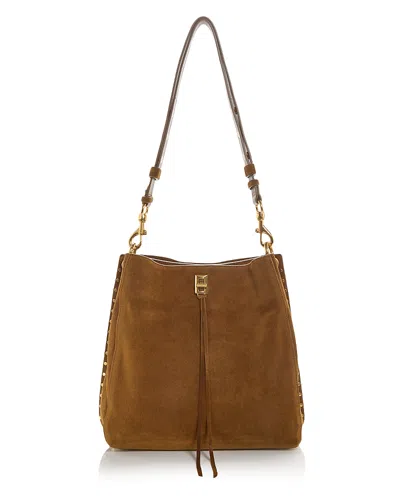 Rebecca Minkoff Darren Deerskin Leather Shoulder Bag In Brown