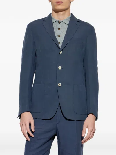 Eleventy Button Single-breasted Blazer In Blue