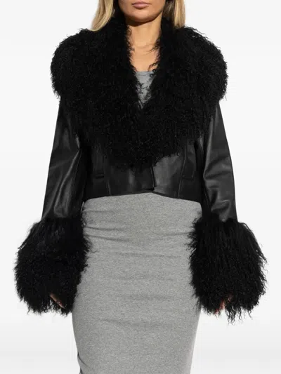 Stand Studio Mim Black Jacket In Black