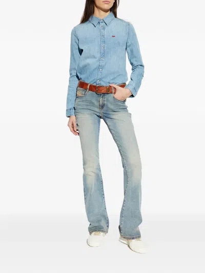 DE-EAZY 纽扣刺绣衬衫