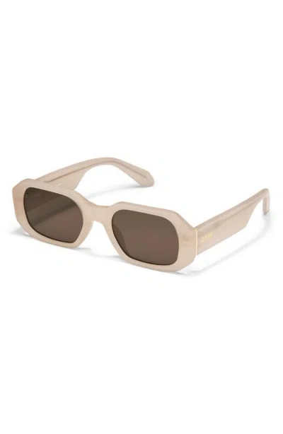 Quay Hyped Up 53mm Gradient Square Sunglasses In Brown