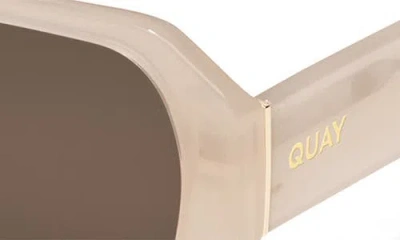Quay Hyped Up 53mm Gradient Square Sunglasses In Brown