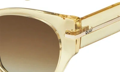 Quay Chit Chat 53mm Cat Eye Sunglasses In Brown