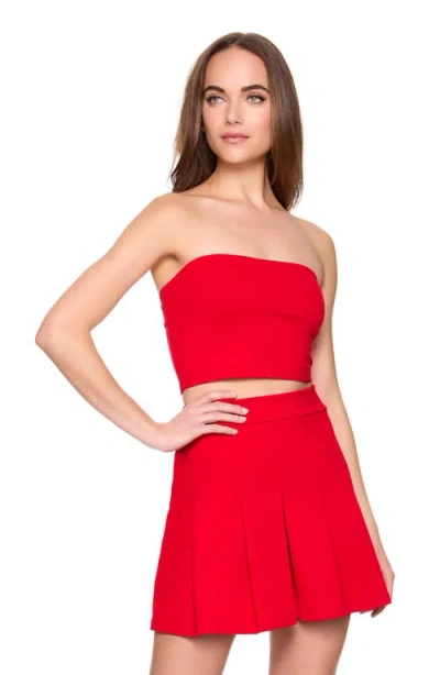 Susana Monaco Pleated Skirt In Red