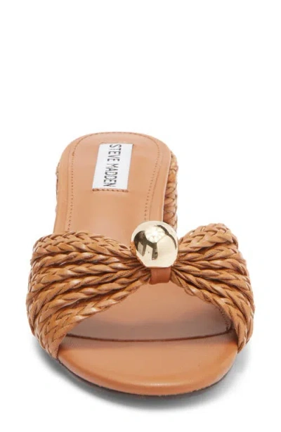 Steve Madden Melodee Woven Slide Sandal In Brown