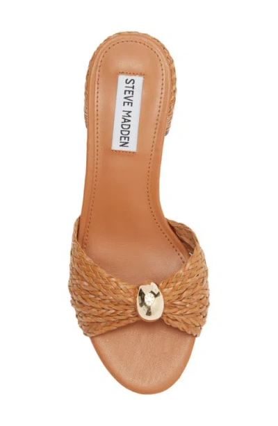Steve Madden Melodee Woven Slide Sandal In Brown