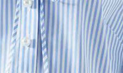 Lk Bennett Beecham Stripe Collar Long Sleeve Top In Blue