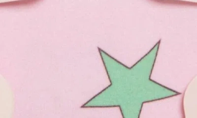 Sandy Liang Percy Print Tights In Red