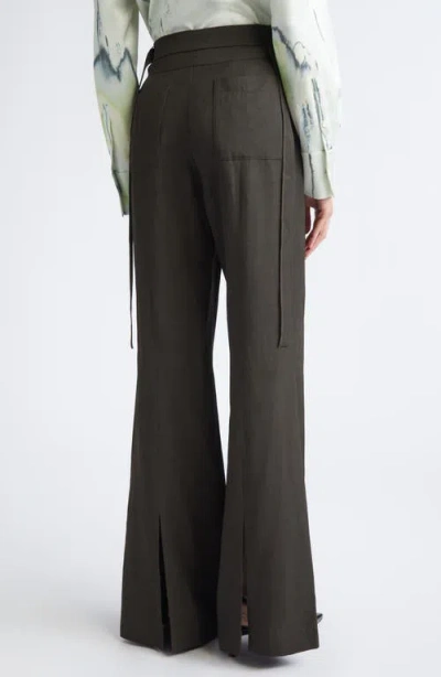 Jason Wu Collection Soft Suiting Flare Leg Pants In Green