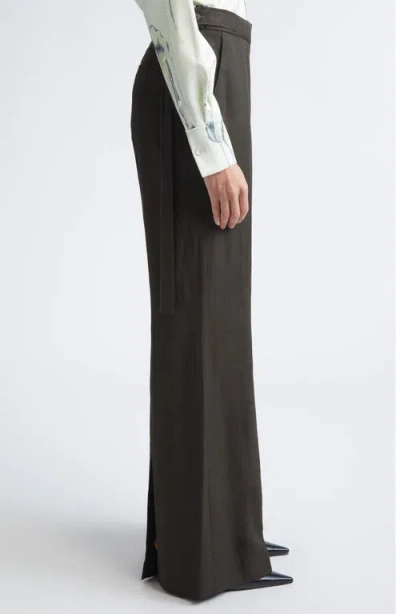 Jason Wu Collection Soft Suiting Flare Leg Pants In Green