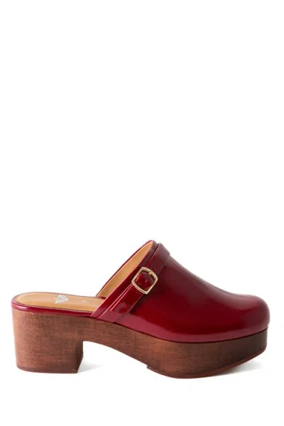 Fortress Abby Platform Clog In Red
