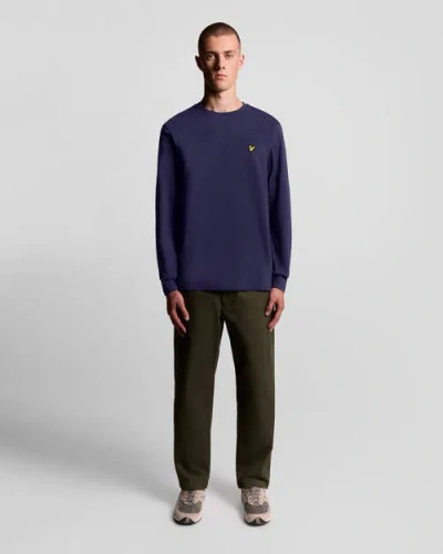 Lyle & Scott Plain Long Sleeve T-shirt In Blue