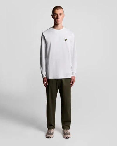 Lyle & Scott Plain Long Sleeve T-shirt In White