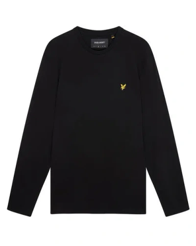 Lyle & Scott Plain Long Sleeve T-shirt In Black