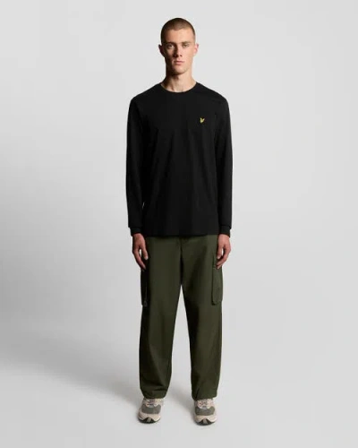 Lyle & Scott Plain Long Sleeve T-shirt In Black