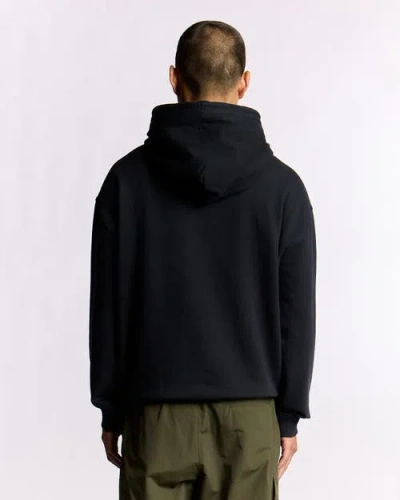 Lyle & Scott Script Brushback Pullover Hoodie In Black