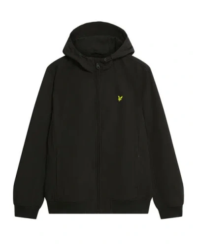 Lyle & Scott Mesh Back Long Sleeve Softshell Jacket In Black