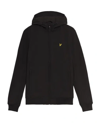 Lyle & Scott Fleece Back Softshell Jacket In Black