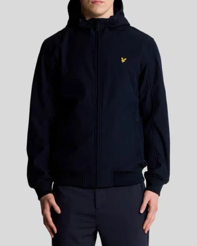 Lyle & Scott Mesh Back Long Sleeve Softshell Jacket In Blue