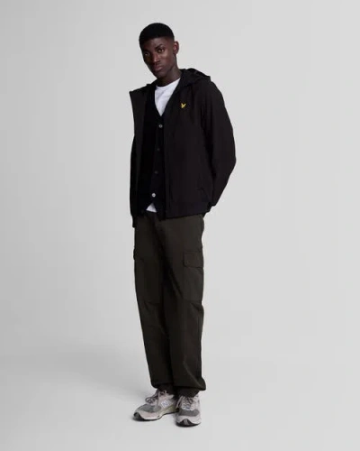 Lyle & Scott Fleece Back Softshell Jacket In Black
