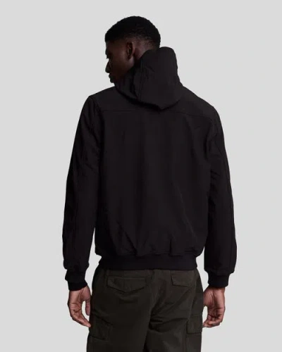 Lyle & Scott Fleece Back Softshell Jacket In Black