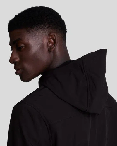 Lyle & Scott Fleece Back Softshell Jacket In Black