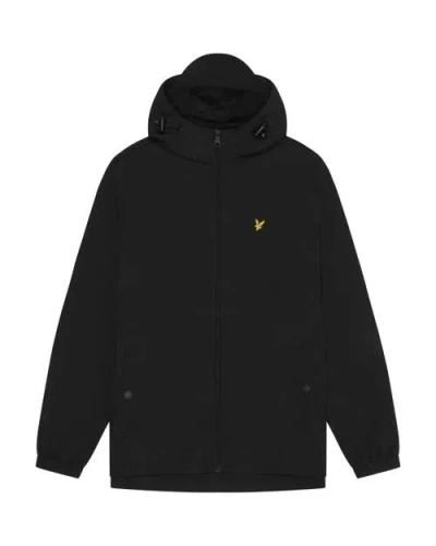 Lyle & Scott Fleece Back Softshell Jacket In Black