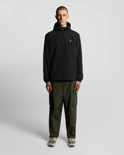 Lyle & Scott Fleece Back Softshell Jacket In Black