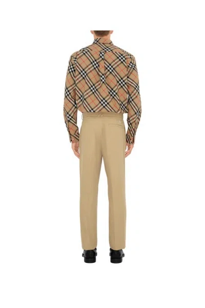 Burberry Button-down Collar Checked Pattern Shirt In Multi