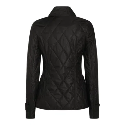 Burberry Long Sleeved Quilted Buttoned Jacket In Black